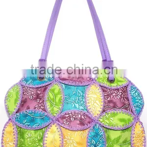 China Leather Handbag Factory Lady Fancy Bags Crochet Design Totall Handmade thumbnail-1