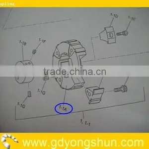 Excavator Rubber Coupling 2418R660S001 for SK460-8/SK480LC-8 Hydraulic Pump thumbnail-1