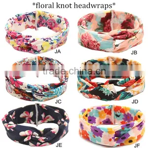 Fancy Cotton Fabric Wide Headware - Fashion Stretch Knited Headwraps -floral Custom Printed Elastic Headbands thumbnail-6