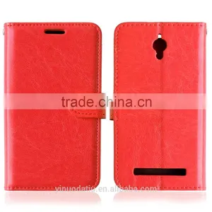 Hot Sale PU Leather Mobile Phone Flip Wallet Kickstand Case for ASUS Zenfone C ZC451CG thumbnail-1