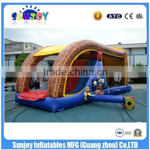 CE New Pirate Inflatable Obstacle Course With Climbing Wall / Outdoor Jumping Slide thumbnail-5