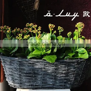 Oval Weaving Rattan Baskets With Hook thumbnail-2