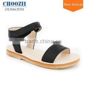 Choozii 2016 Fashion Open Toe Girls Leather Sandals With Flat Design thumbnail-1