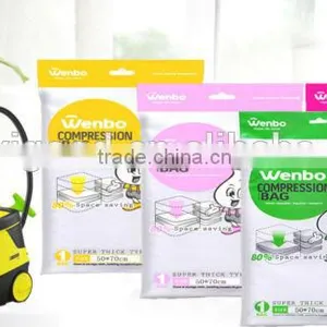 2014 New Small Space Saver Printed Vacuum Storage Bags 50cm*70cm for Clothes Blankets thumbnail-2