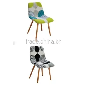 Patchwork Dining Room Chairs Cheap With Four Wood Legs thumbnail-2