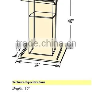 Transparent Modern Design Acrylic Podium For Sale thumbnail-2