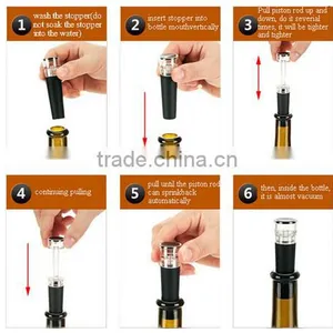 Wine Vacuum Stopper Sealer / Wine Bottle Stopper / Wine Sealer Plug thumbnail-6