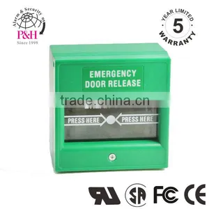 Wall Mounting 12VDC Double Pole Green Square Emergency Call Point thumbnail-1