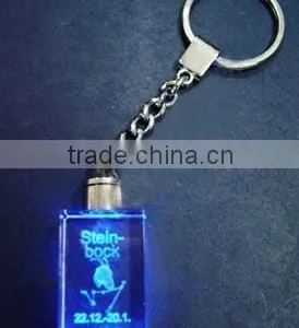 2016 Custom Design Beautiful Laser Crystal Keychain thumbnail-1