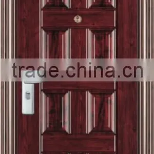Laminate Steel Security Door Fill With Honeycomb Paper Exterior Fancy Steel Door thumbnail-1