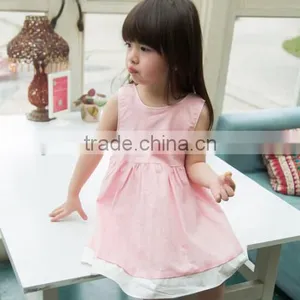 Hot Selling Girls Pink Dress Cotton Breathable Girls Pink Dress thumbnail-2