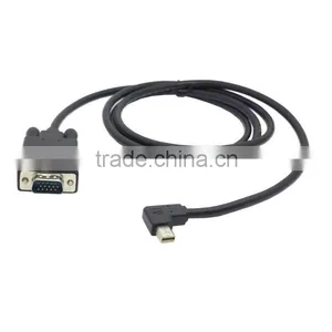 New Squarely DP 90 D Mini DisplayPort to VGA RGB Male to Male Cable 1.5 M Black thumbnail-1
