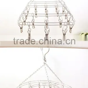 Stainless Steel Clip and Drip Hanger With 26 Clips Clothes Drying Rack and Hanger/clip thumbnail-2