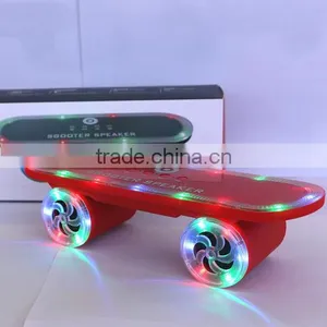 Colorful LED Light Bluetooth Speaker With TF USB Player FM Radio Mini Portable Scooter Bluetooth Speaker thumbnail-3
