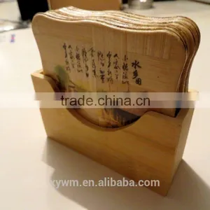 Bamboo Hand-painted Coasters thumbnail-3