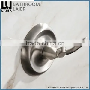 Fancy Decorative Zinc Alloy Brushed Nickel Bathroom Accessories Wall Mounted Robe Hook thumbnail-4