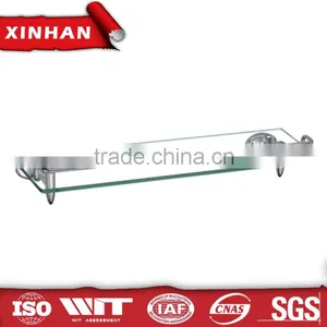 Wholesale Clear Glass Single Tier Zinc Alloy Corner Shelf thumbnail-1