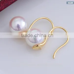 7-7.5mm Real Genuine Akoya Seawater Elegant Gold Pearl Earring, Yellow Gold Pearl Earrings, Pearl Earring 18K Gold thumbnail-3