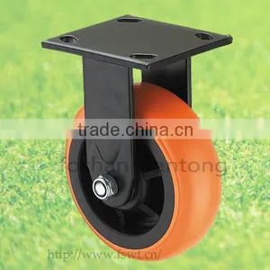 Double Steel Bearings 4 Inch Heavy Duty PU Caster Wheel thumbnail-4
