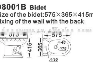 Hot Selling Ceramic Bathroom Chaozhou Middle East Standard Bidet D8001B thumbnail-2