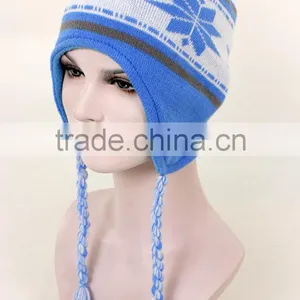 Pom Pom Knitted Women Warm Beanie Hat thumbnail-2