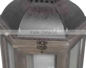 Elegant Black Wooden Lanterns Set of 3 Home Decor thumbnail-4