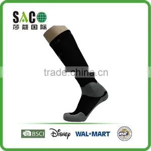 Grey Free Terry Black Knee-high Nylon Sports Socks thumbnail-1