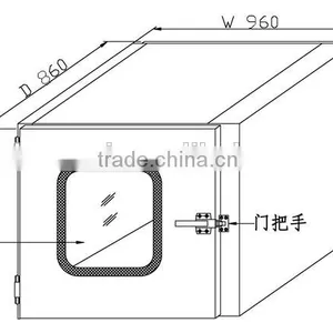 Laboratory Clean Transfer Window,Cleanroom Medical Pass Box thumbnail-2