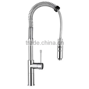 China Spring Pull Out Kitchen Faucet, American Style Brass Body Pull Out Kitchen Faucet thumbnail-4