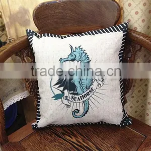Nature Linen Material Custom Printed Cushion Pillow thumbnail-4