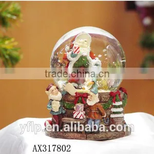 Customized Music Crystal Glass Snow Ball for Christmas Gift Resin Craft / Christmas Glass Snow Ball thumbnail-3