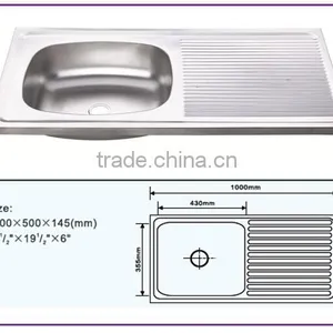 JZ-825 Manufacturers Stainless Steel Kitchen Sink thumbnail-1