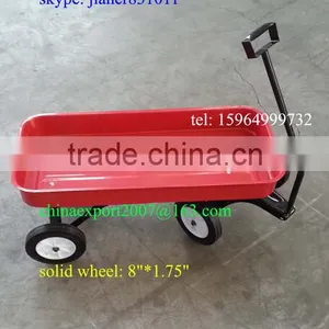 Metal Kid's Tool Cart , Pro-enviromental Red Wagon,Children Wagon TC1805 With Solid Wheel thumbnail-1