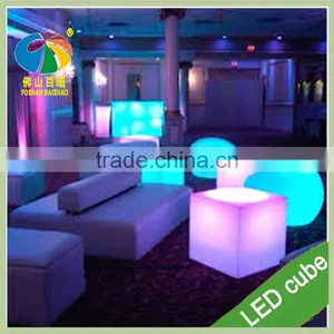 Rechargeable Rgb Led Cube Stool Bar Stool Bar Chairs Illuminated Furniture thumbnail-6