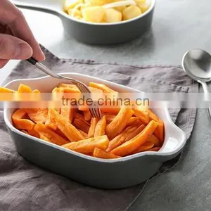 11'' Ceramic Cake Bakeware Pasta Ceramic Tray Cearamic Fish Tray Potato Ceramic Tray thumbnail-1