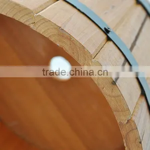 Round Wooden Planter/Wood Barrel Planter thumbnail-4