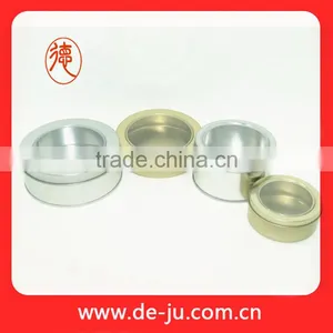 PVC Windows Round Flat Walmart Gift Tin Boxes thumbnail-1