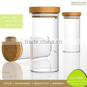 Clear Empty Glass Juicer Storage Jar of Honey Bee thumbnail-1