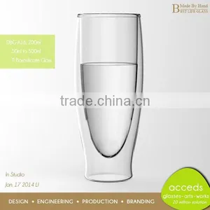 The Most Populare Gold Rim 2014 Double Wall Milk Glass Cup thumbnail-6