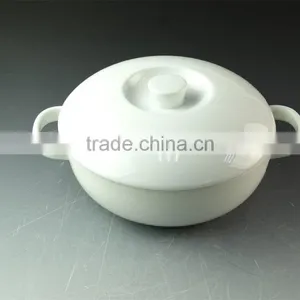 Cheap Hot Sale White Porcelain Soup Tureen With Ceramics Lid thumbnail-1