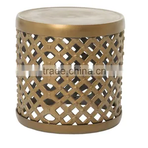 Metal Hammered Stool Cum Table thumbnail-1