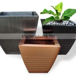 High Quality Best Selling Eco Friendly Rectangular Zinc Flower Vase From Viet Nam thumbnail-1