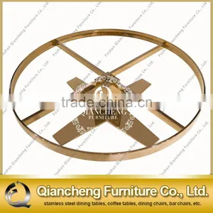 Round Gold Coffee Table Stainless Steel Luxury Living Room Furniture thumbnail-4