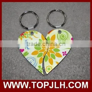 Hot Selling Sublimation Couple Lovers' MDF Half Heart Keychain thumbnail-6