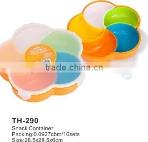 Hot Sale Food Grade Removable Plastic Snack Storage Boxes Food Container Flow Shape Model TH-290 thumbnail-1