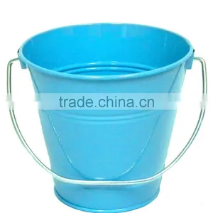 Red Metal Children Bucket With Handle thumbnail-3