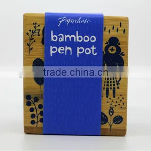 Square Bamboo Pen Pot thumbnail-1