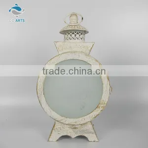 Unique Design White Stainless Steel Antique Standing Lantern thumbnail-1