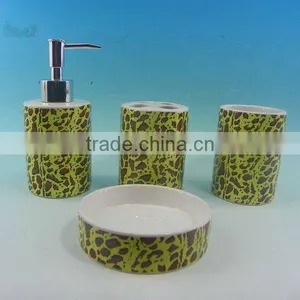 2015 Porcelain Jars Full Printing 4pcs Bath Accessories Set thumbnail-1