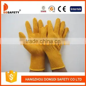 DDSAFETY 2017 10 Gauge Yellow Seamless Cotton Polyester String Knitted Safety Working Gloves thumbnail-1